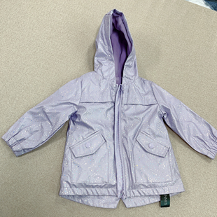 防风挡雨柔软英国单出口女童小童秋冬加绒加厚保暖外套现货超值清