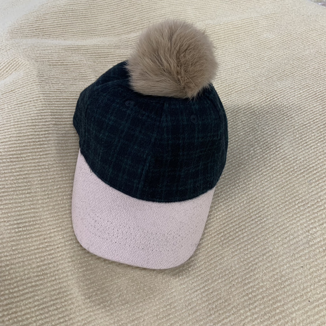 童装帽子1-6岁左右男女童秋冬毛呢棒球帽真毛球外单质量好新款