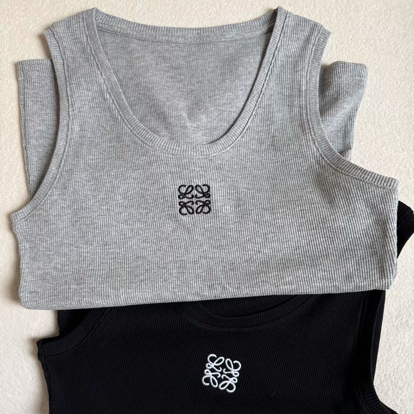 thumbnail for 2025 new sleeveless high-quality gray suspender thread white base women's inner vest women's summer wear