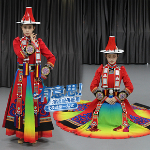 租少数民族服饰裕固族重工《56个民族服饰》歌伴舞节庆演出服租赁