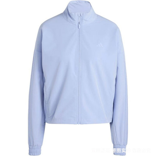 阿迪达斯2024秋季新款女子梭织夹克外套拉链运动休闲宽松IX1702