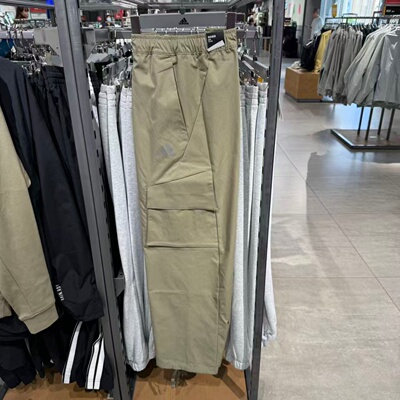 正品ADIDAS阿迪达斯男防泼工装风裤梭织运动休闲直筒长裤 JX1783