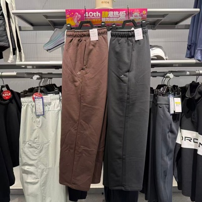 NIKE耐克男25秋冬新款卫裤刺绣小标简约保暖直筒长裤 IM6334-010