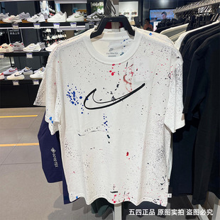 正品Nike/耐克秋季新款男子短袖休闲运动宽松印花T恤HF5565-100