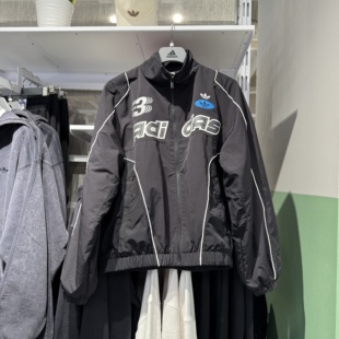 Adidas阿迪达斯三叶草男25春秋新款机车服外套运动立领夹克JM8033