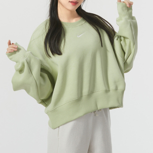 宽松圆领简约休闲运动套头卫衣 正品 新款 耐克女子春季 DQ5762 Nike