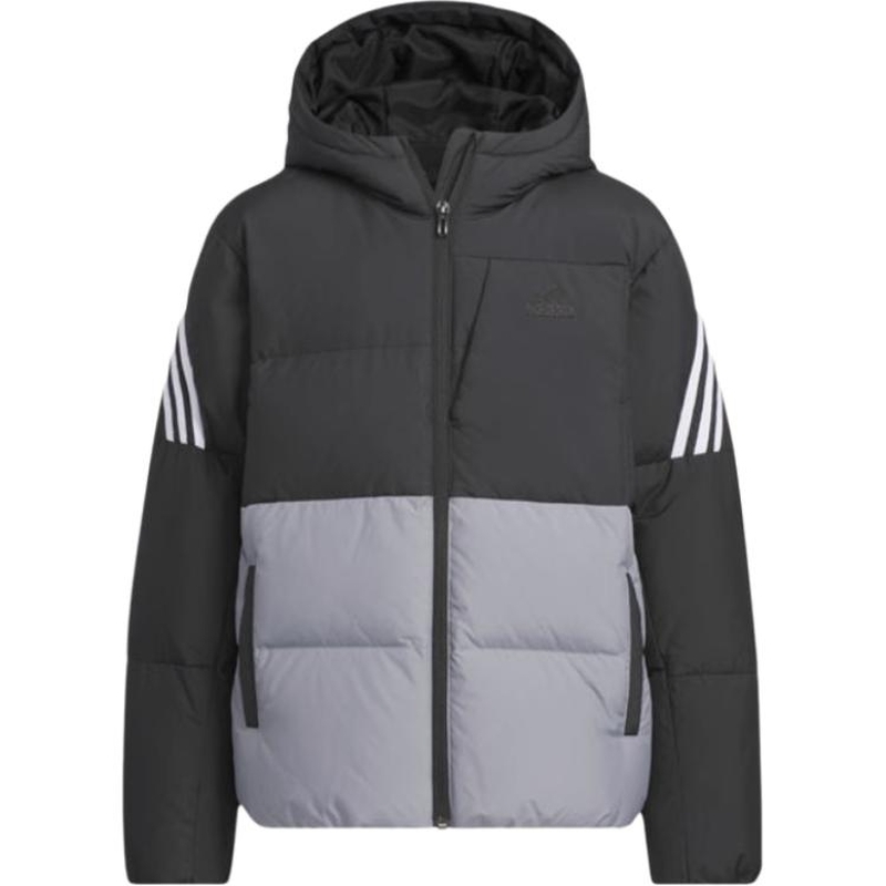 阿迪达斯儿童装24冬新款男女童透气保暖连帽运动羽绒服外套JI6145