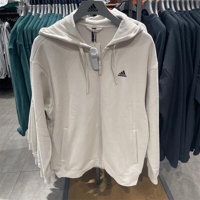 Adidas/阿迪达斯运动休闲情侣款拉链连帽夹克外套IV7604