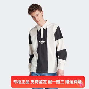 翻领POLO衫 长袖 阿迪达斯三叶草男子秋季 正品 IJ5956 Adidas HZ0708