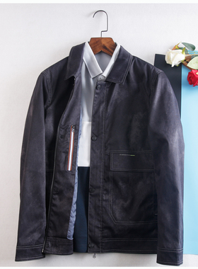 砖柜500+ HL35207海系列男款休闲翻领外套夹克春季青年时尚