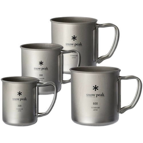 Япония импортировал оригинальный снежный пик Xuefeng Titanium Cup 220 450 Outdoor Altoundering Once -Layer Single Pure Titanium Cup
