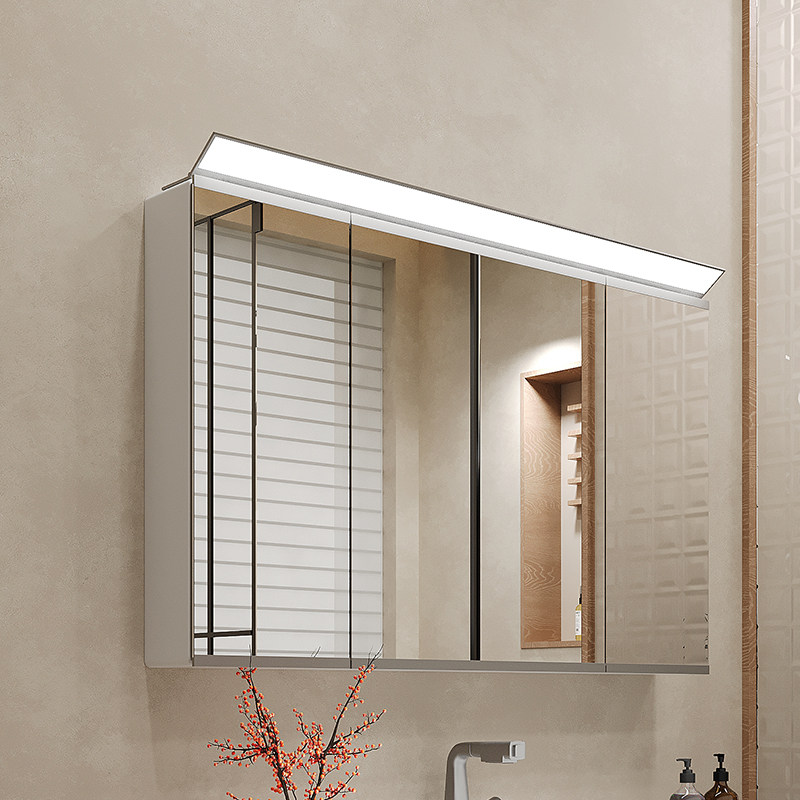 日式三折树脂智能镜柜可调节隔板卫生间浴室镜洗漱台储物收纳镜柜,家装主材,浴室镜柜,淘宝优惠券,粉丝福利购,淘宝优惠卷