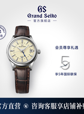 【新年礼物】GrandSeiko冠蓝狮gs奶油面机械正装手表男SBGM221G