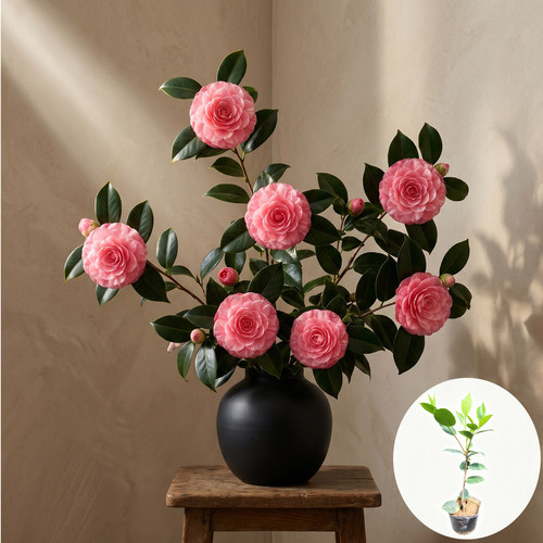 【伊丽莎白织女】福建茶花苗重瓣多色勤花阳台庭院盆栽易活绿植