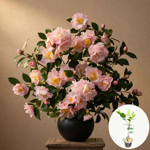 【香妃】福建茶花苗重瓣多色勤花品种阳台庭院盆栽易活绿植花卉