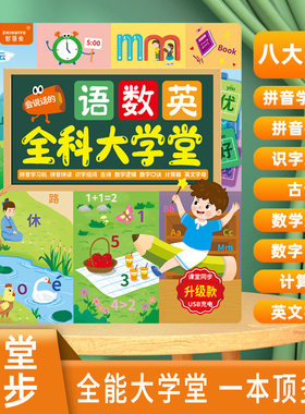 智慧鱼2200字点读书幼小衔接儿童3-6岁早教益智学习发音书点读机