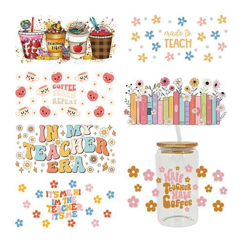 新款卡通印花热转印杯贴水晶标 logo图案 23cmX11cm现货批发D7618