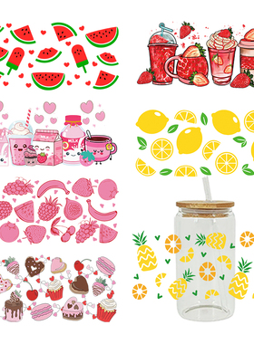 新款卡通印花热转印杯贴 logo图案 23cmX11cm现货批发D12011