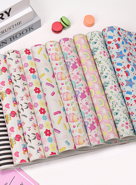 新款仿棉绒底微闪皮革 定制印刷合成PU人造皮革L40361 30cmx136CM