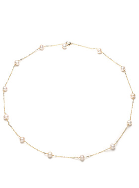 Dara/戴拉淡水珍珠气质白色时尚简约个性轻奢感满天星锁骨链项链