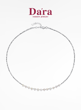 Dara/戴拉碎银珍珠项链2025新款爆款正品4-5送女友淡水锁骨链