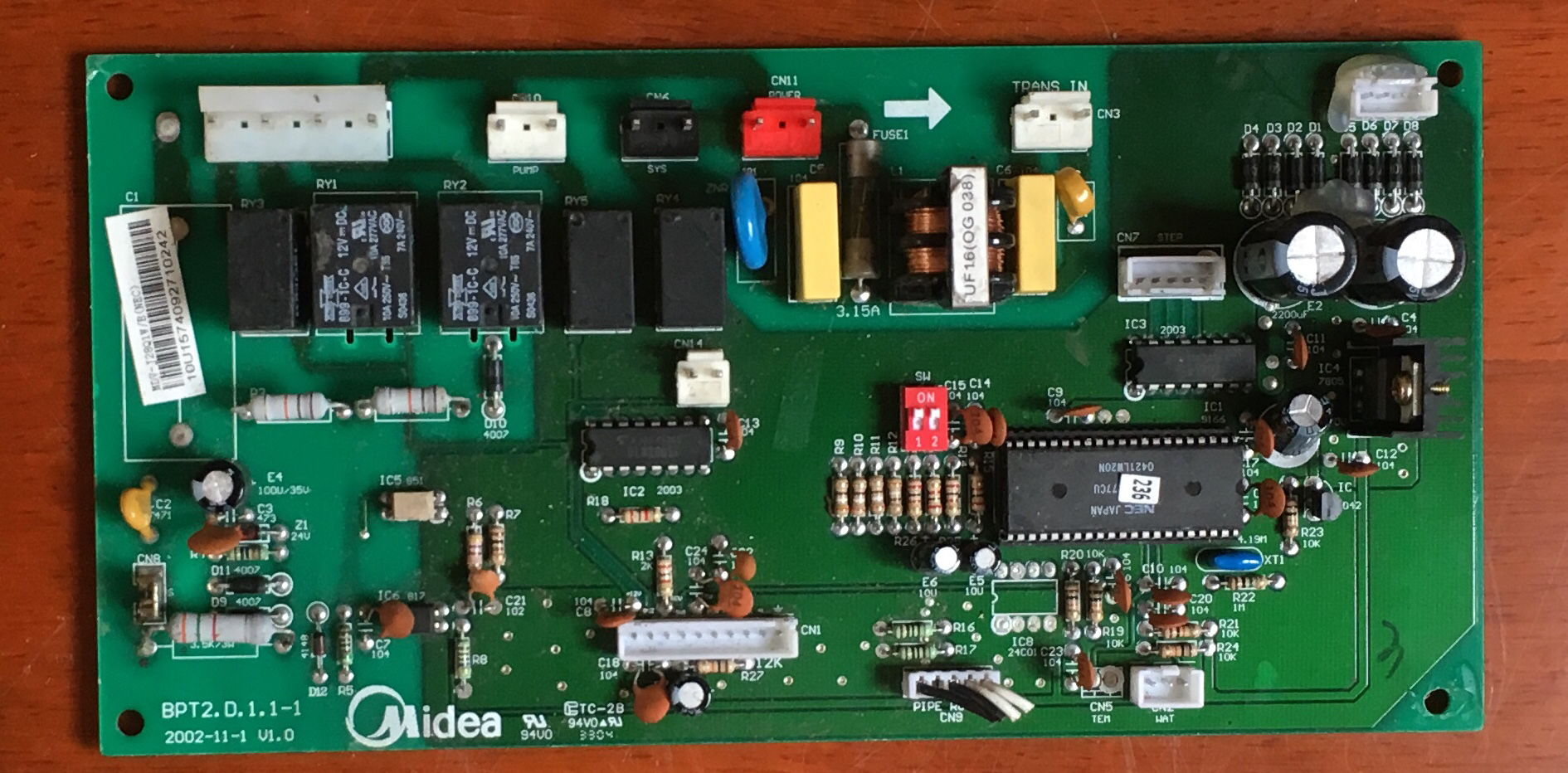 原装美的空调主板 MDV-J28Q1W/B(NEC)电脑板 BPT2.D.1.1-1