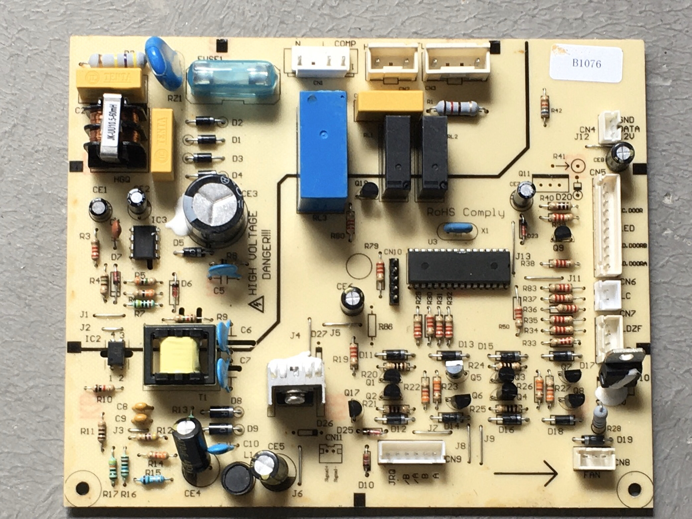 适用伊莱克斯冰箱主板EHC3507TA 电脑板电源板B1076主板电源板