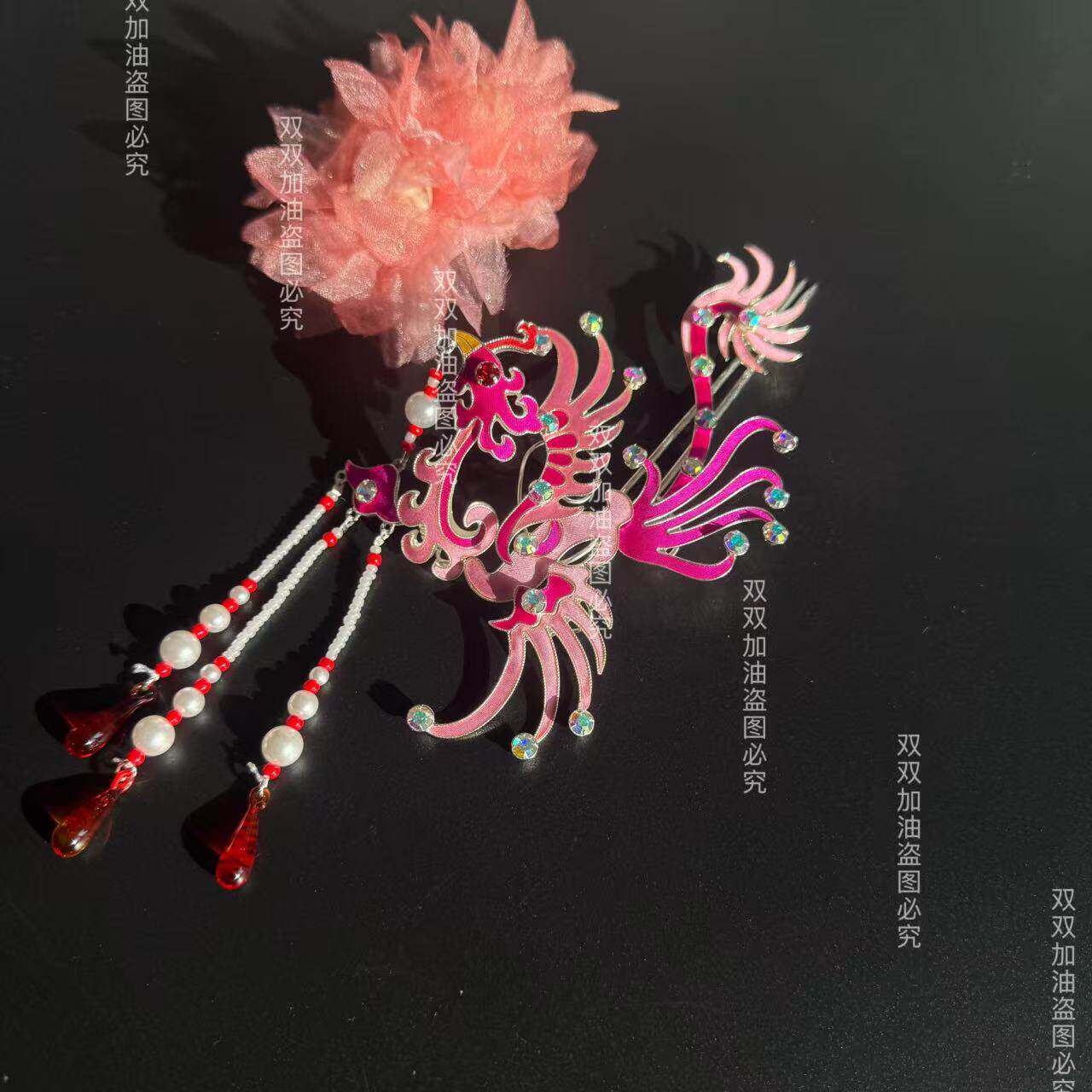 【超值独翎凤】新款点绸偏凤越剧花旦头饰配饰手工戏曲小姐丫鬟多