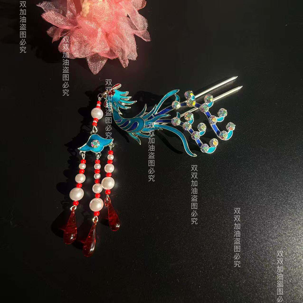 灵凤衔珠款】新款点绸偏凤越剧花旦头饰配饰手工戏曲小姐丫鬟多