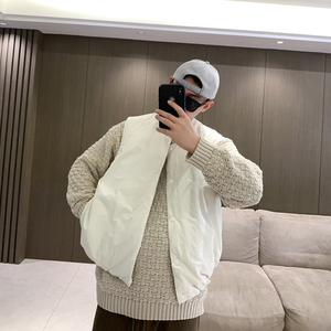 Hello鸡爷 冬季新品立体剪裁男士羽绒保暖马甲简约韩版男无袖背心