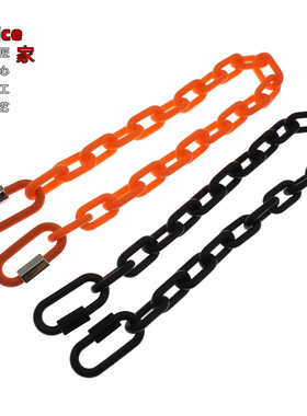 亚光黑色/橙色树脂链条 老花盒子包适用轻便型包链子塑料包带