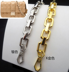 高端时尚拼色链条 女包包链条包带包包链子单买 迪傲包包适用合金