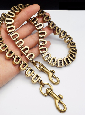 溜金古铜色B字链条流行复古色包包链子斜跨单肩腋下背金属包带子