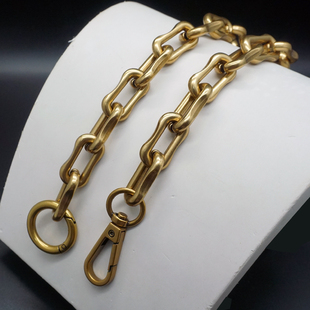 溜金复古色古铜色椭圆异形粗链条金属包带子包链子单买腋下背斜跨
