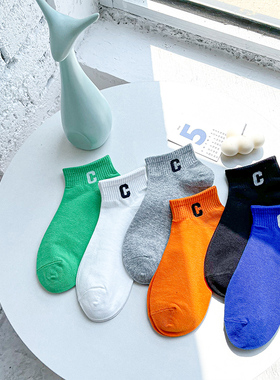 韩国袜子女春季短袜薄款ins潮防臭学生外穿春夏浅口纯棉韩版运动