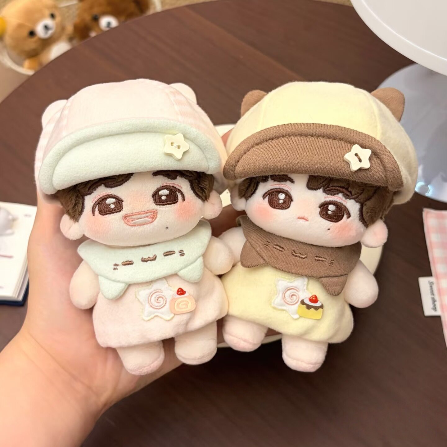 10cm娃衣新品“布丁蛋糕”棉花娃娃可爱超萌公仔衣服替换装无属性