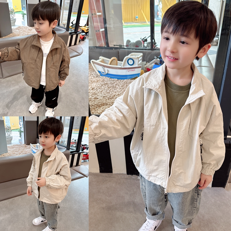 男童半立体薄款风衣外套