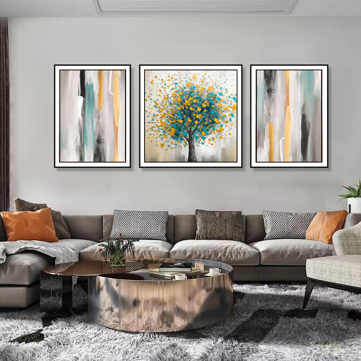 现代简约轻奢客厅装饰画高级感沙发背景墙挂画餐厅卧室床头壁画