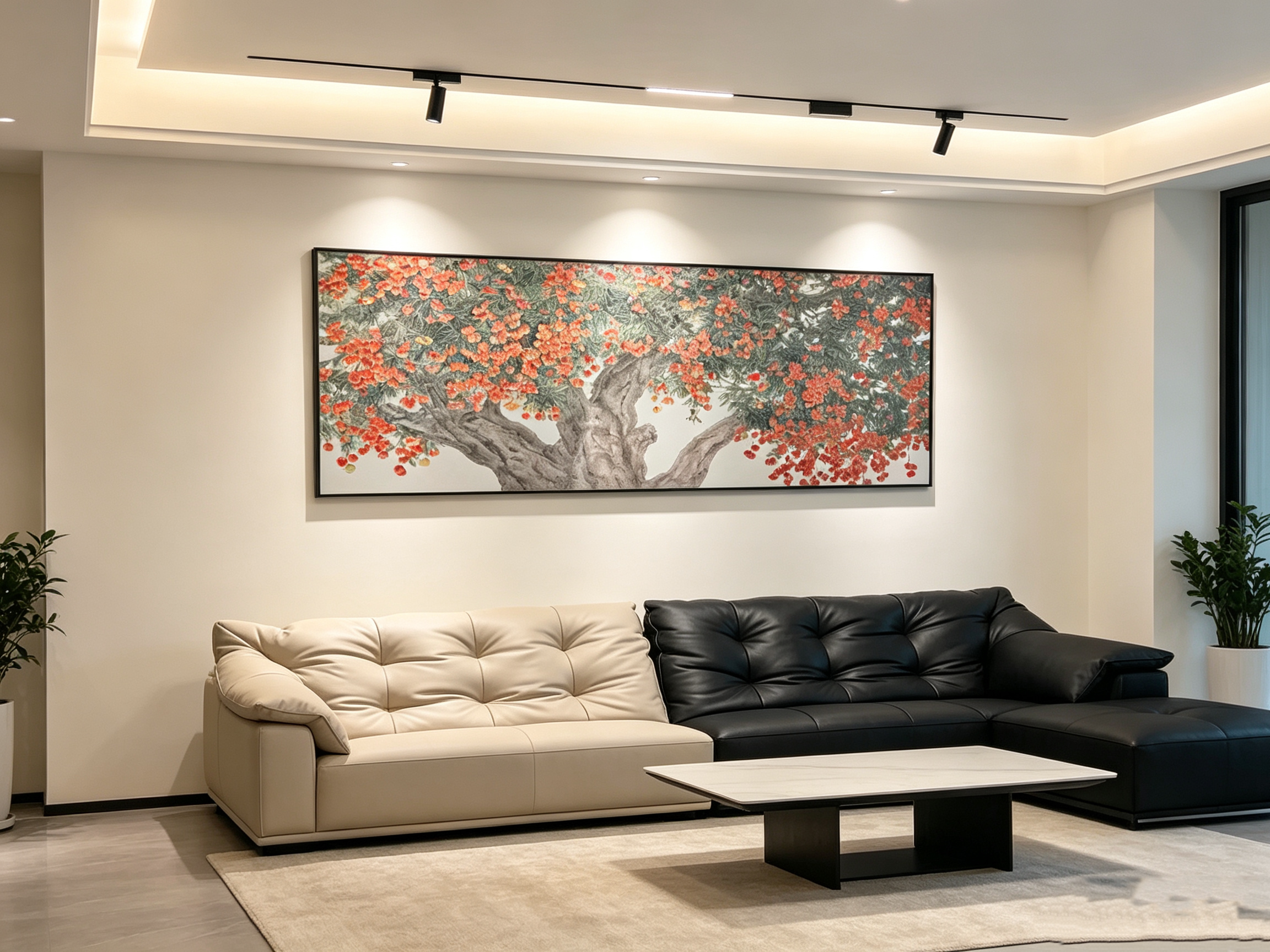 现代简约轻奢意式新中式客厅装饰画沙发背景墙挂画高级感茶室画