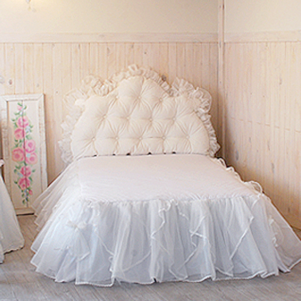 新款蕾丝梦幻公主床裙白色蕾丝蝴蝶结可定制超仙全棉床品床裙床单