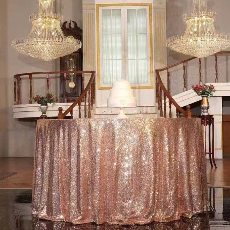 迎宾台亮片桌布生日派对甜品摆台