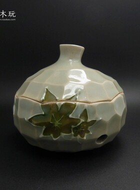 鸠居堂日本进口红叶陶瓷用品香炉