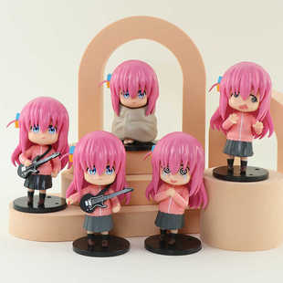 Q版5款孤独摇滚手办动漫周边摆件二次元后藤一里吉他手桌面摆件