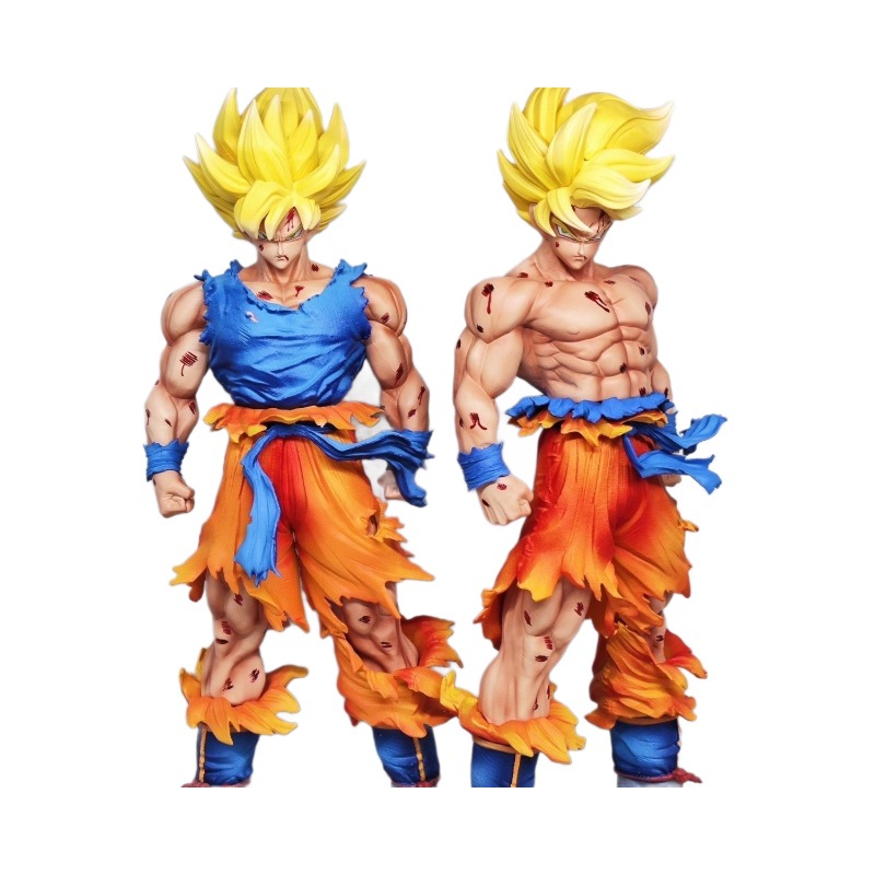 超级赛亚人 JMY初超悟空超赛孙悟空战损站姿模型摆件龙珠手办公仔