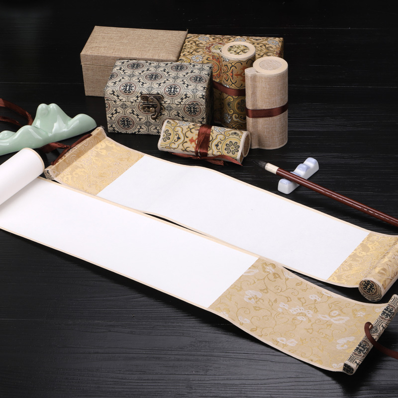 宣纸空白卷轴硬笔书法小楷