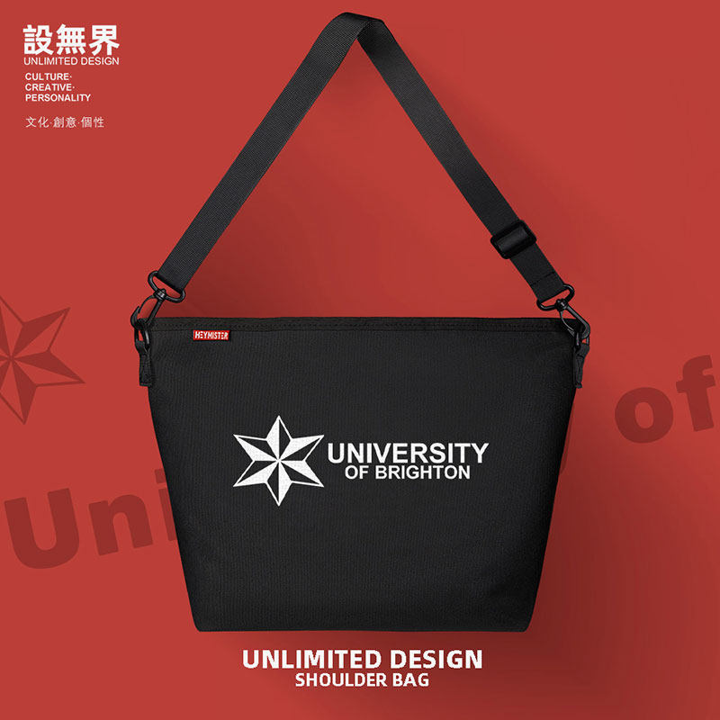 英国布莱顿大学单肩包情侣小众运动包旅行包斜挎包男女包设 无界