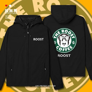 动物森林游戏周边鸽子老板布鲁斯特咖啡厅logo冲锋衣男女设 无界