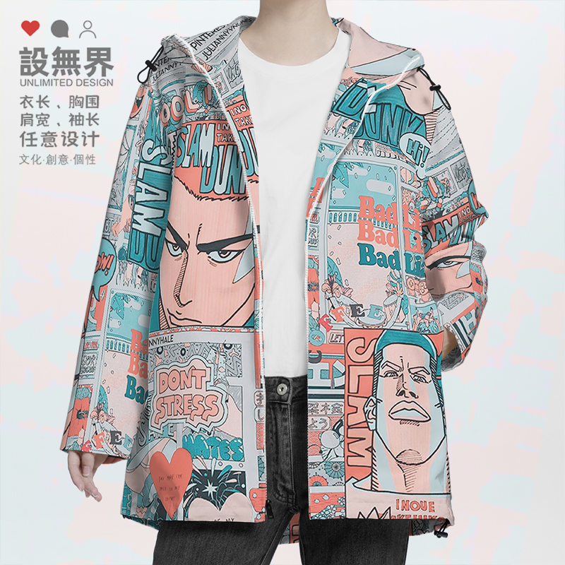 灌篮高手拼贴海报经典怀旧童夹克