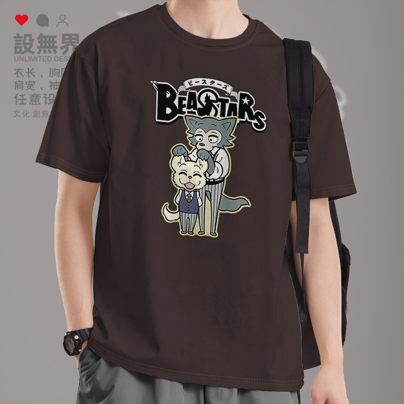 动漫动物狂想曲Q版插画格雷西与杰克短袖T恤男女半袖0005设 无界