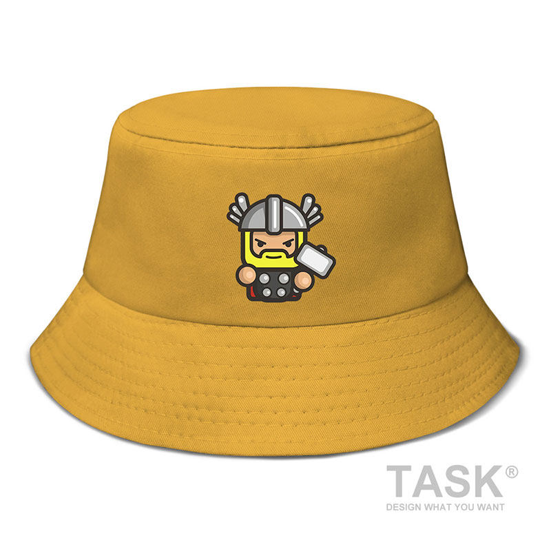 美国电影雷神q版图案帽子男女渔夫帽户外遮阳帽防晒太阳帽设 无界